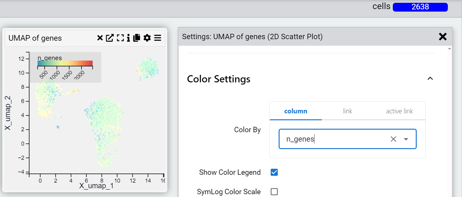 Link by column example